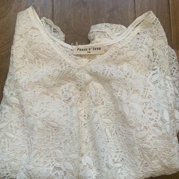 French Elegance White Lace Shirt